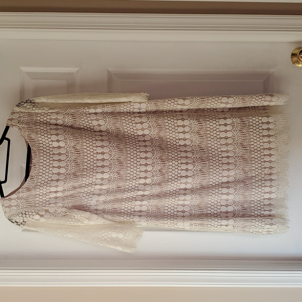 Jessica Howard lace iovry and nude dress size 16